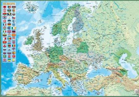 Map of Europe (Physical and Political)